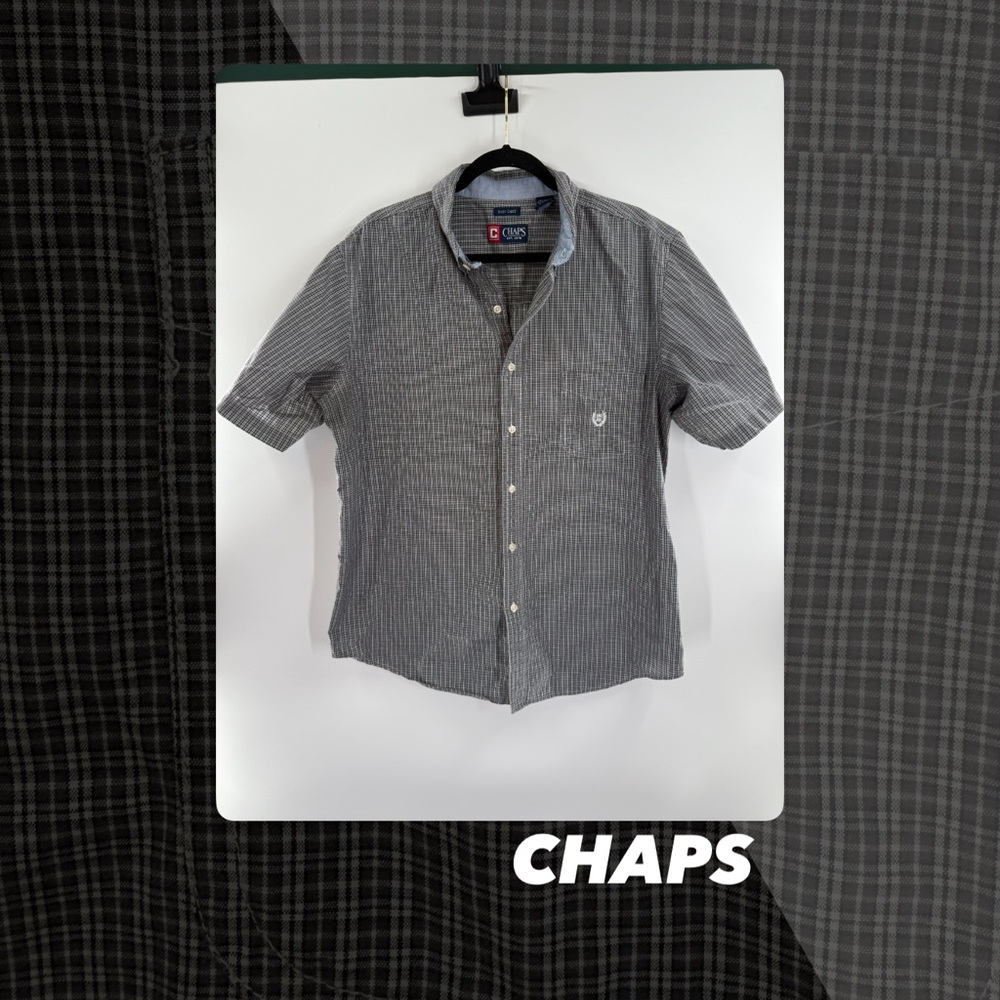 Euc Chaps Easy Care Plaid Easy Care Shirt